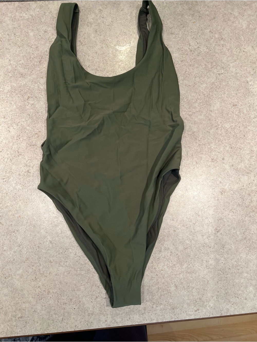 Olive Green One-Piece Swimsuit